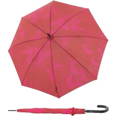 Knirps T.760 Garden Scarlet elegantní holový vystřelovací deštník