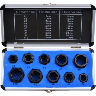 Hlavice pro demontáž šroubů, sada 10ks