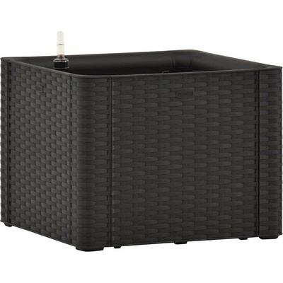 STEFANPLAST Samozavlažovací kvetináč NATURAL DELUXE 43x43x33cm antracit