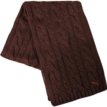 Image 1 of PUMA Dave Cable Knit Scarf Bordo