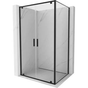 Mexen Exo душ кабина с отваряща се врата 110 x 100 см, прозрачна, черна - 8182-110-100-70-00 (8182-110-100-70-00)