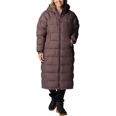 Columbia PIKE LAKE II LONG JACKET vínová hnedá biela