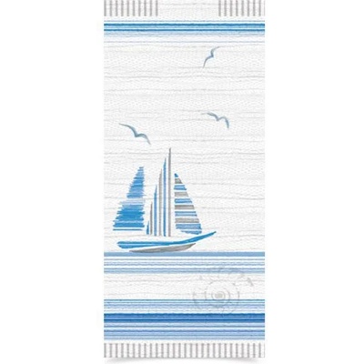 Horecano LUNI PAPER-Хартиен джоб за прибори със салфетка и декор "ЛОДКА" 11x25cm (BB120)-125бр (012476)