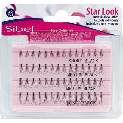 Sibel Star Look Individual Eyelashes - veľkosť S, M, L, 56 ks (0002690)