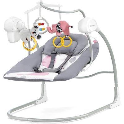 KinderKraft Бебешка люлка 2 в 1 KinderKraft - Minky, Розова (KKBMINKYPNK000)