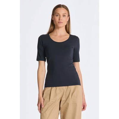 Gant tričko SLIM COT/ELA SS SCOOP NECK TOP modrá