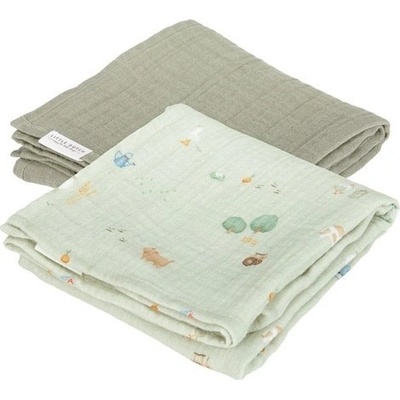Little Dutch Pleny swaddle 70×70 Farma/Olive 2 ks