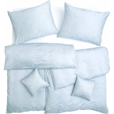 SCANquilt Obliečky EXCLUSIVE TENCEL plus pierka svetlá modrá 140x200 70x90