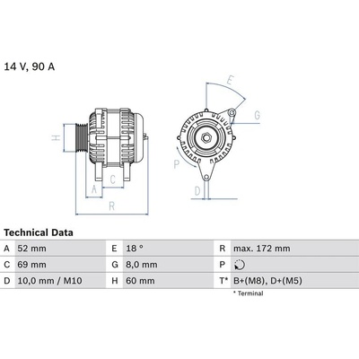 BOSCH 0 986 080 030 generátor (0986080030)