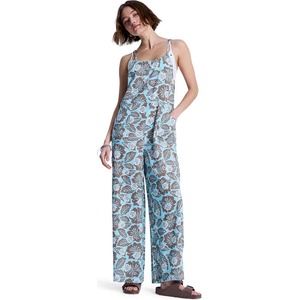 ROXY Hibiscus Haze sleeveless romper - Blue (Brownie Hibiscus Hype)
