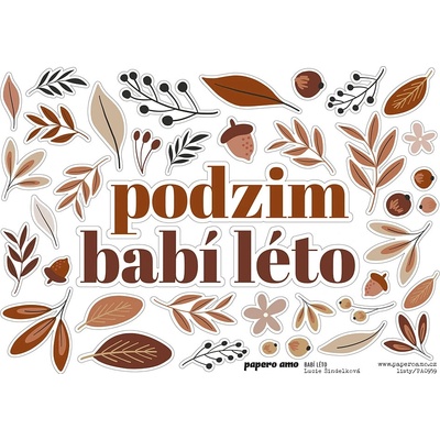PAPERO AMO ♥ Papírové výseky - BABÍ LÉTO / Listy