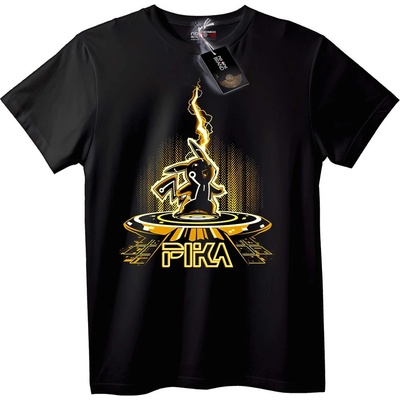 NOONEBRAND Тениска Pikachu Мълния - 5XL, Black