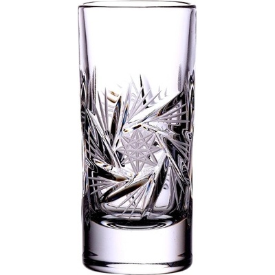Bohemia Crystal Ručně broušené sklenice na vodku a pálenku Větrník 6 x 40 ml