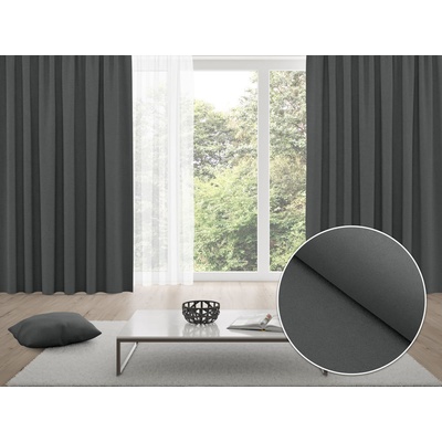 Biante Zatemňovací závěs Blackout BKU-119 Antracitově šedý - šířka 140 cm 140x240 cm