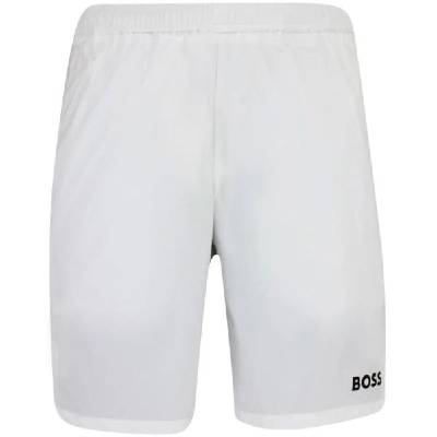 BOSS Мъжки шорти BOSS x Matteo Berrettini Stretch-Poplin Shorts with Contrast Logo - white