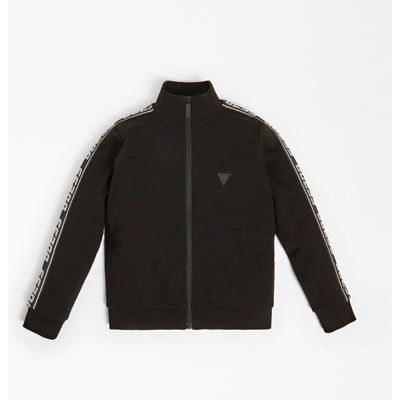 GUESS Едноцветен суичър за момче в черно Guess