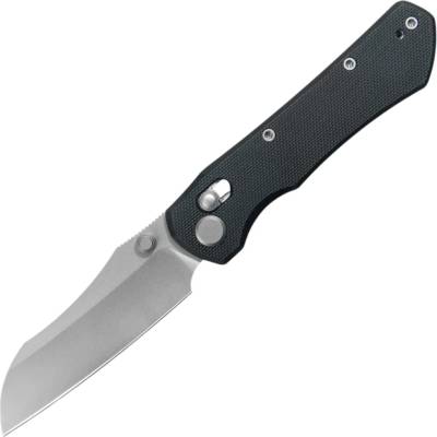 Geo Knife Komodo Stonewash M390 Blade, Black G10 GEO2509E