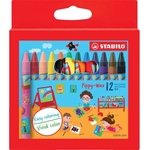 STABILO Мазен молив STABILO Tippy Wax кръгъл заострен 12 цвята 2812 (2812)