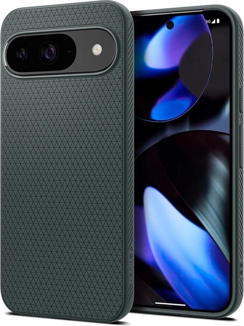 Spigen Противоударен Калъф за Google Pixel 9 Pro/ 9, Spigen Liquid Air Case, Зелен (ACS07683)