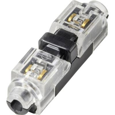 TRU COMPONENTS TC-14376148, svorka pre rýchle pripojenie, 0.35-0.5 mm², kontakty 1, priehľadná, čierna, 12 ks