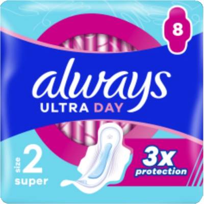 Always Дамски превръзки с крилца Always Ultra - Super Plus, 8 броя