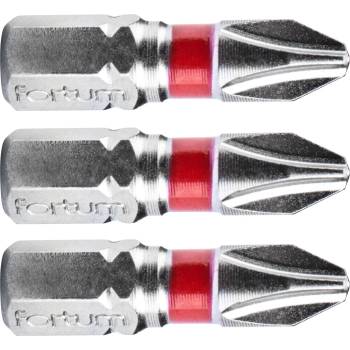 Fortum вкарващ накрайник PH, 3 бр. , стомана S2; PH 3x25mm, в блистери