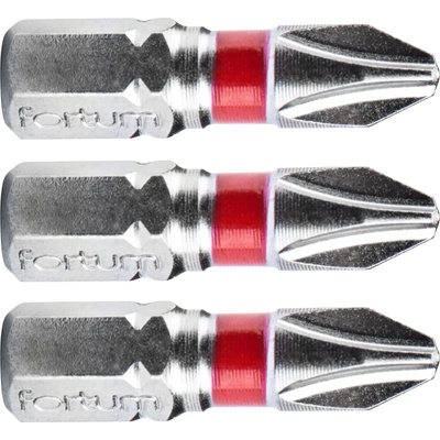 Fortum вкарващ накрайник PH, 3 бр. , стомана S2; PH 3x25mm, в блистери