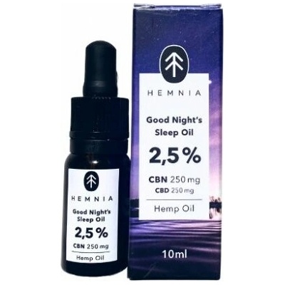 Hemnia Good Night's Sleep Konopný olej 2,5% 250 mg CBN 250 mg CBD 10 ml