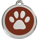 Známky, adresáre a prívesky pre psov Red Dingo Známka labka S