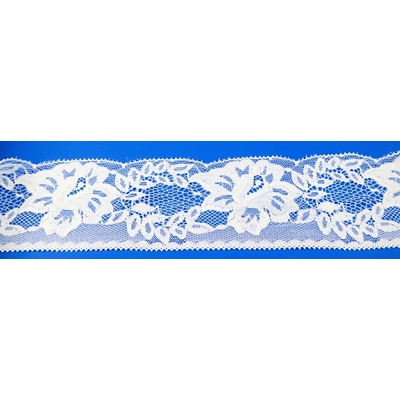Silonové čipka - biela - šířka 7 cm