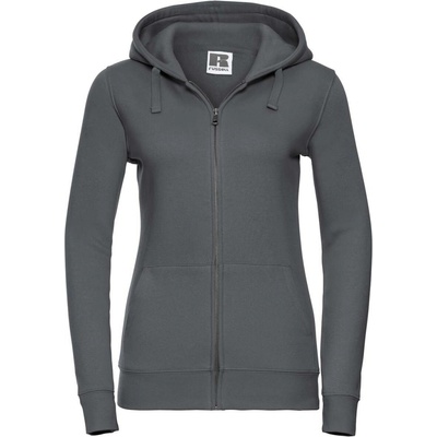 Russell women's hoodie with Authentic zipper Dark grey