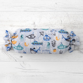 Biante vankúš valec bonbon Sandra SA-673 Podmorský svet modrý 15x80