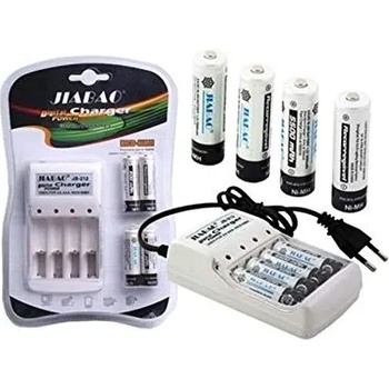 Image 1 of Зарядно устройство за до 4 батерии с 4 aa акумулаторни батерии