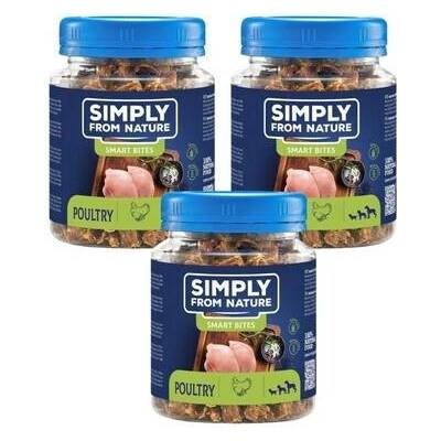 SIMPLY FROM NATURE Smart Bites drůbeží 3 x 130 g