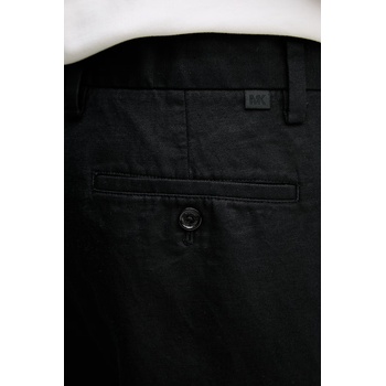 Michael Kors стандартен панталон мъжки с лен (CS6304BKPY)