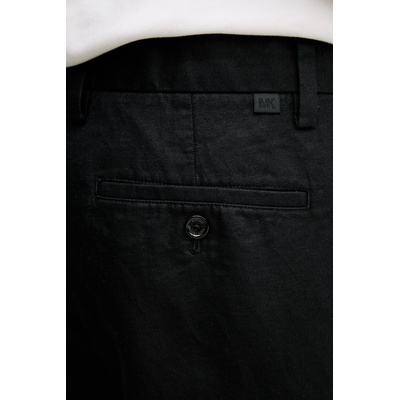 Michael Kors стандартен панталон мъжки с лен (CS6304BKPY)