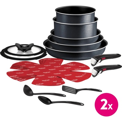 set dvou sad nádobí Tefal Ingenio So Light 16 ks L7239642