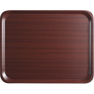 Cambro Obdélníkový protiskluzový servírovací tác Mykonos v mahagonovém provedení obdelníkový tvar Mahagon 430x610mm MY4361E73H