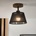 Brilagi - LED плафониера ANTHONY 1xE14/60W/230V дъб/черна (BG1442)