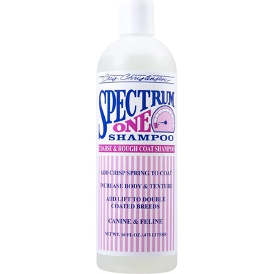 Chris Christensen Spectrum One Shampoo for Coarse & Rough Coats - Върховна текстура за твърда и груба козина 473ml концентрат 8: 1