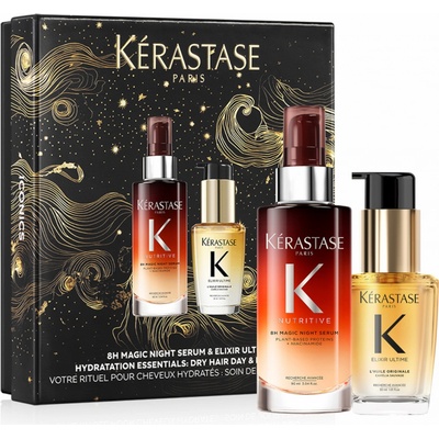 Kérastase Iconics darčeková sada Magic Night sérum 90 ml + regeneračný olej Elixir Ultime L'huile Originale 30 ml