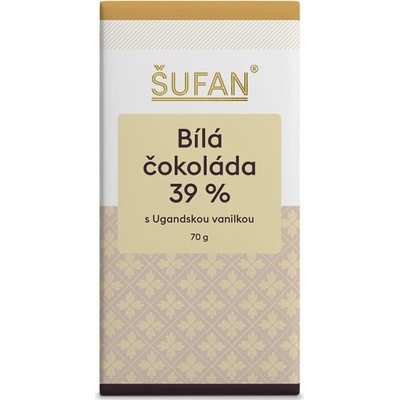 Šufan Bílá 39% s Ugandskou vanilkou 70 g