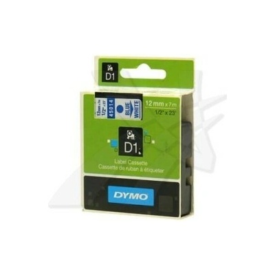 Originálna páska Dymo D1,12mm, 45014, S0720540, modrá tlač/biely podklad, 7m