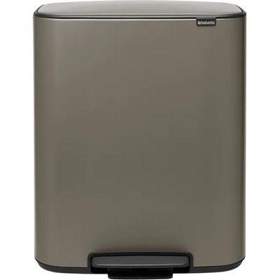 Brabantia Кош за смет Brabantia Bo Pedal 60L, Platinum (1003184)