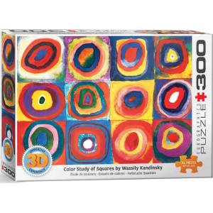 EUROGRAPHICS Пъзел с 3D ефект Eurographics от 300 части - Експеримент с цветни квадрати (63311323)