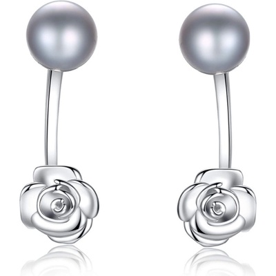 Silenti Jewelry Сребърни обеци "Хармоничност" - Тъмен