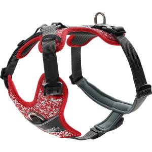 HUNTER Нагръдник за куче Hunter Harness Divo Reflect Dog harness - Rot / Grau - размер Hals 30-42 cm (057-0155-0113)