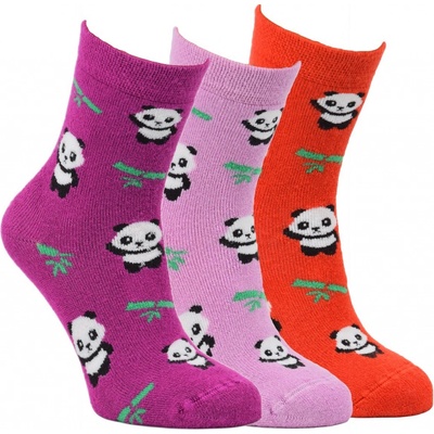 RS Dětské bambusové barevné froté ponožky Panda mix – Hledejceny.cz