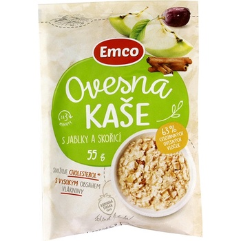 Emco Ovsená kaša s jablkami a škoricou 55 g