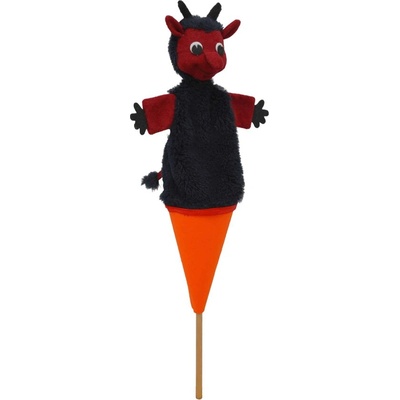 Кукла за куклен театър с конус и дървена пръчка Дявол, 37 см (12221А)